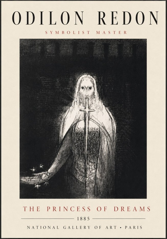 Odilon Redon The Princess of Dreams No3 - Poster