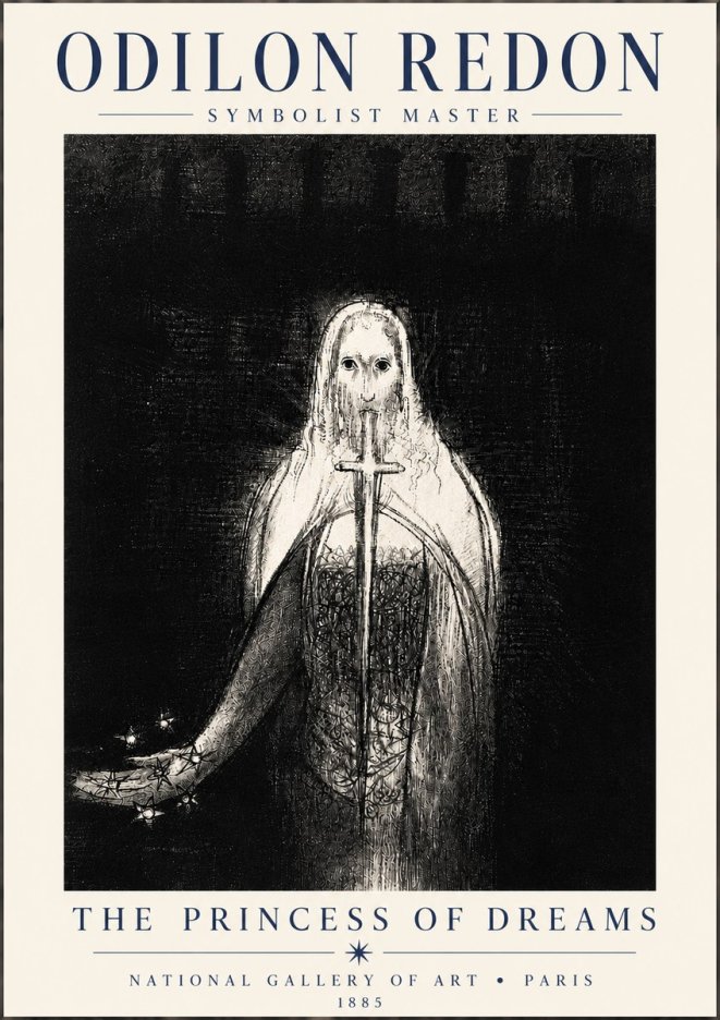 Odilon Redon The Princess of Dreams No6 - Poster