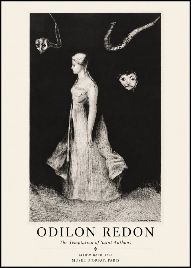 Odilon Redon The Temptation of Saint Anthony No1 - Poster