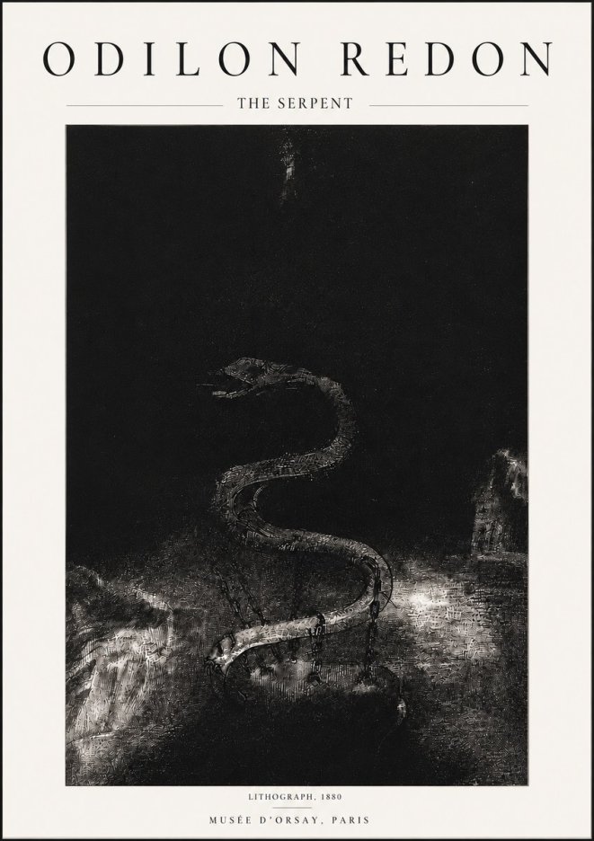 Odilon Redon The Serpent No5 - Poster