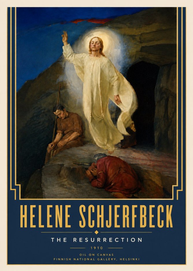 Helene Schjerfbeck The Resurrection No4 - Poster
