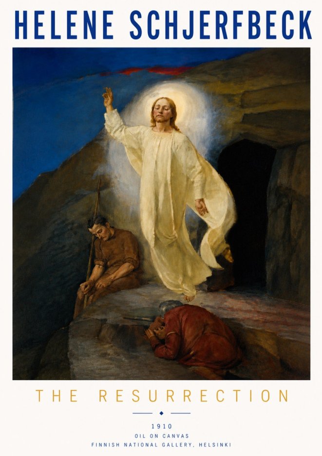 Helene Schjerfbeck The Resurrection No6 - Poster