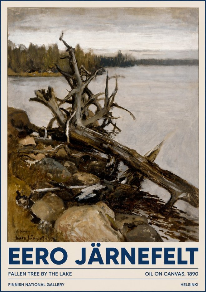 Eero Järnefelt Fallen Tree by the Lake No3 - Poster