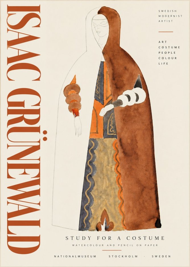 Isaac Grünewald Study for a Costume I No6 - Poster