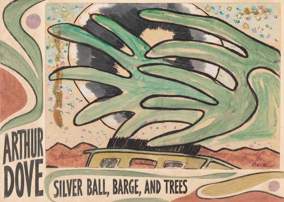 Arthur Dove Silver Ball, Barge, and Trees No2 - Poster
