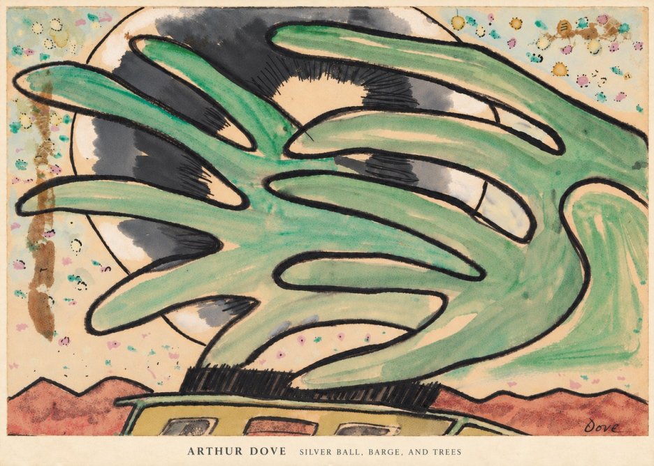 Arthur Dove Silver Ball, Barge, and Trees No6 - Poster