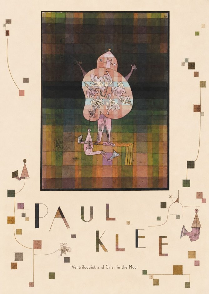 Paul Klee Ventriloquist and Crier in the Moor No6 - Poster