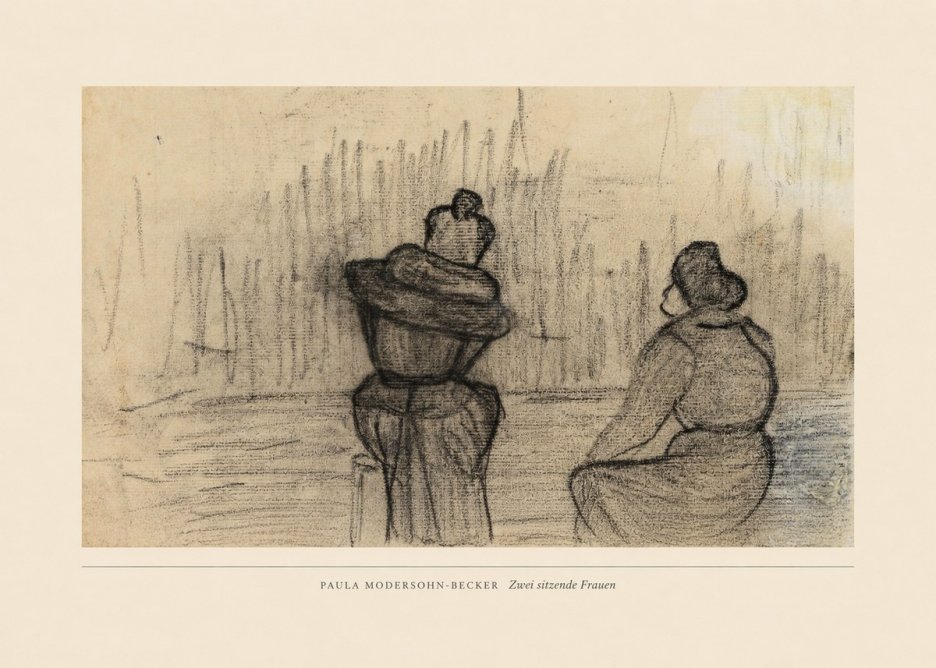 Paula Modersohn-Becker Zwei Sitzende Frauen No6 - Poster