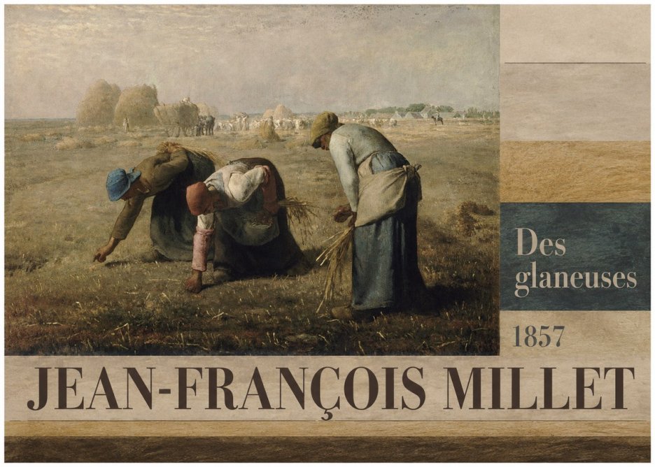 Jean-François Millet Des Glaneuses No4 - Poster