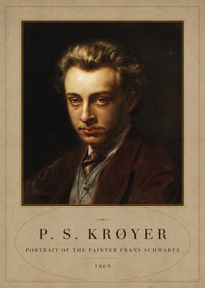 P.S. Krøyer Portrait of the Painter Frans Schwartz No4 - Poster