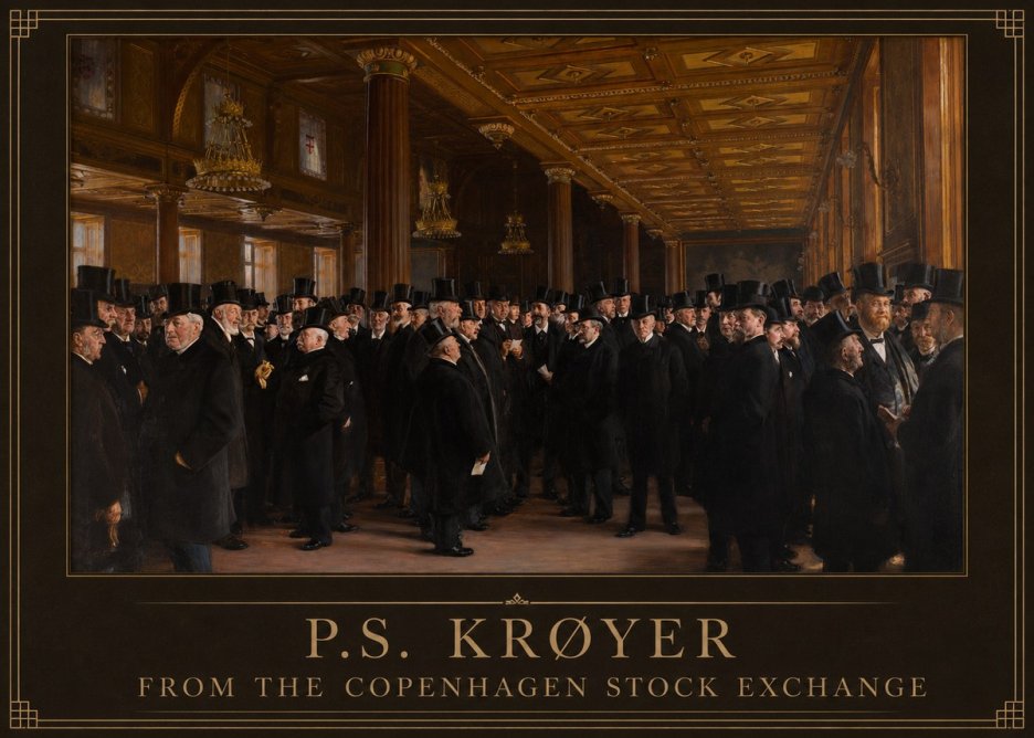 P.S. Krøyer From the Copenhagen Stock Exchange No1 - Poster