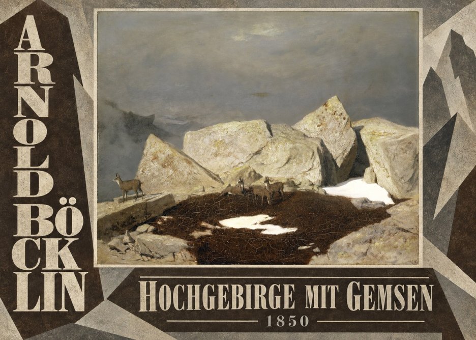 Arnold Böcklin Hochgebirge Mit Gemsen No5 - Poster