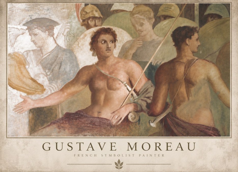 Gustave Moreau Les Prétendants No5 - Poster