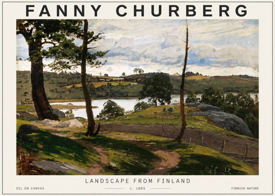 Fanny Churberg Landscape from Finland No6 - Poster