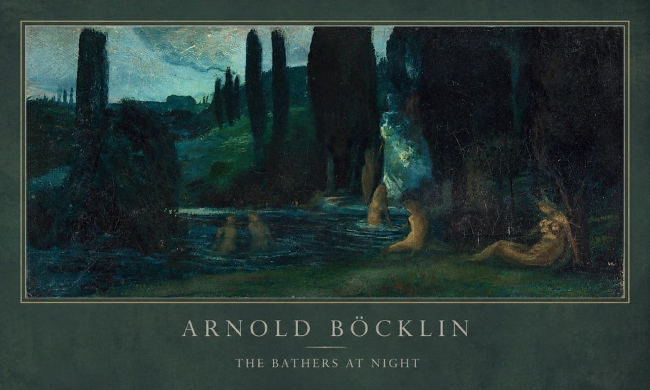 Arnold Böcklin The Bathers at Night No1 - Poster
