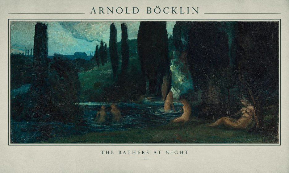 Arnold Böcklin The Bathers at Night No2 - Poster