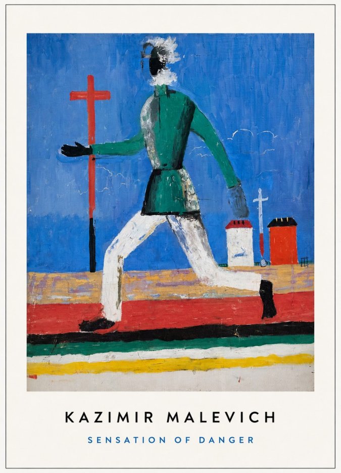 Kazimir Malevich Sensation of Danger No3 - Poster