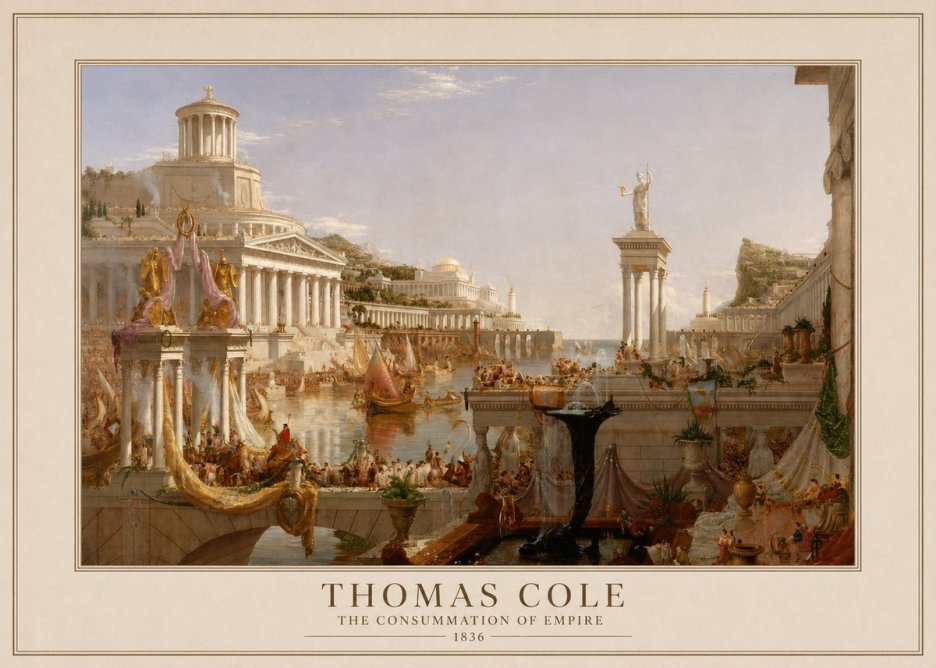 Thomas Cole The Consummation of Empire No4 - Poster