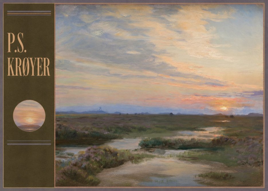 P.S. Krøyer Moorland with Sunset No4 - Poster