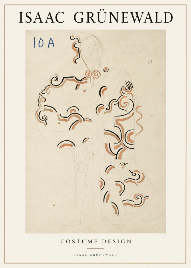 Isaac Grünewald Costume Design VIII No2 - Poster