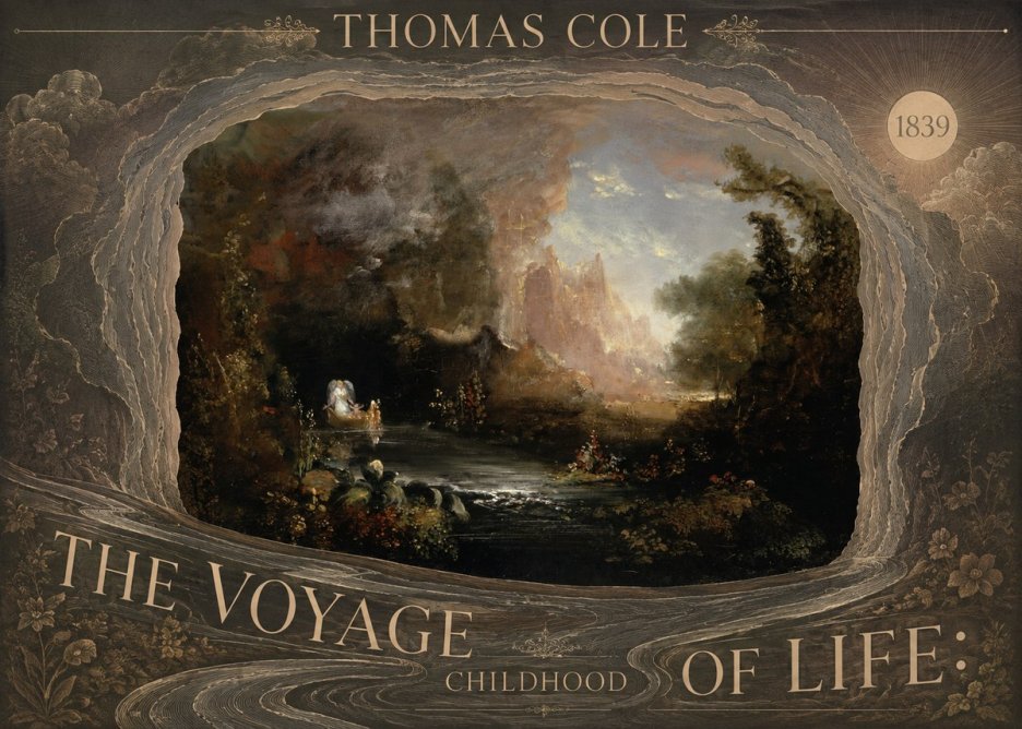 Thomas Cole The Voyage of Life: Childhood II No6 - Poster