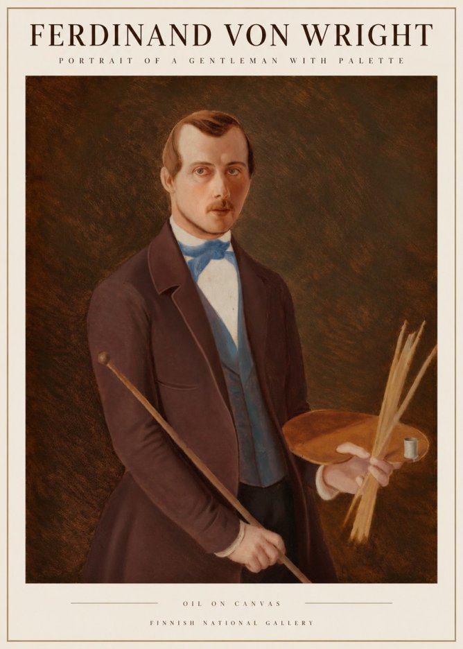 Ferdinand von Wright Portrait of an Artist No6 - Poster