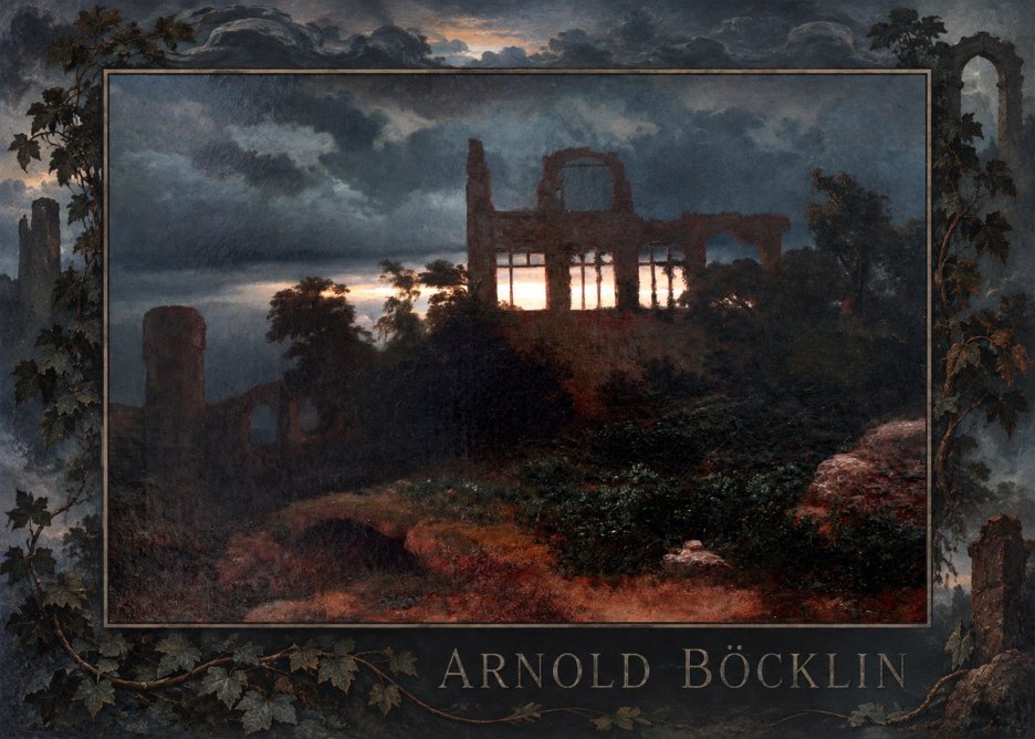 Arnold Böcklin Ruined Castle No4 - Poster