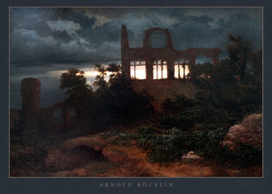 Arnold Böcklin Ruined Castle No5 - Poster