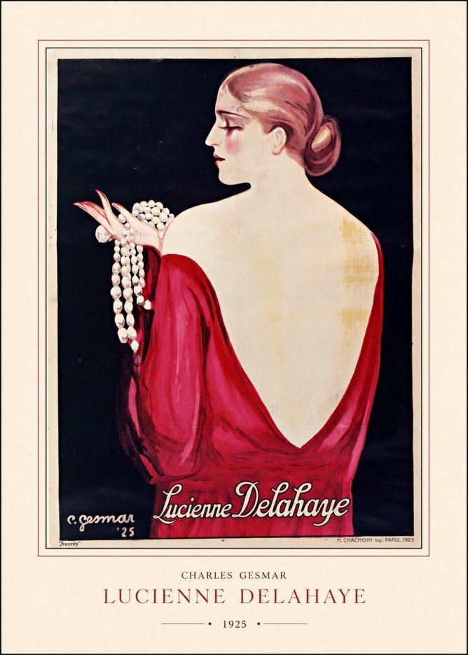 Charles Gesmar Lucienne Delahaye No4 - Poster