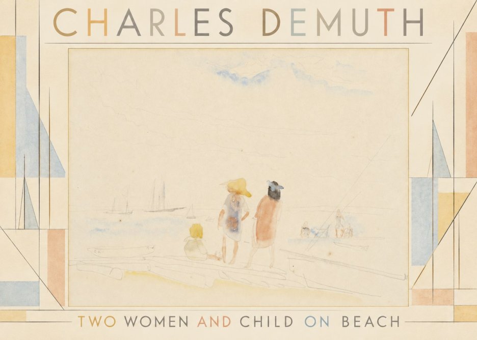 Charles Demuth Two Women and Child on Beach No4 - Poster