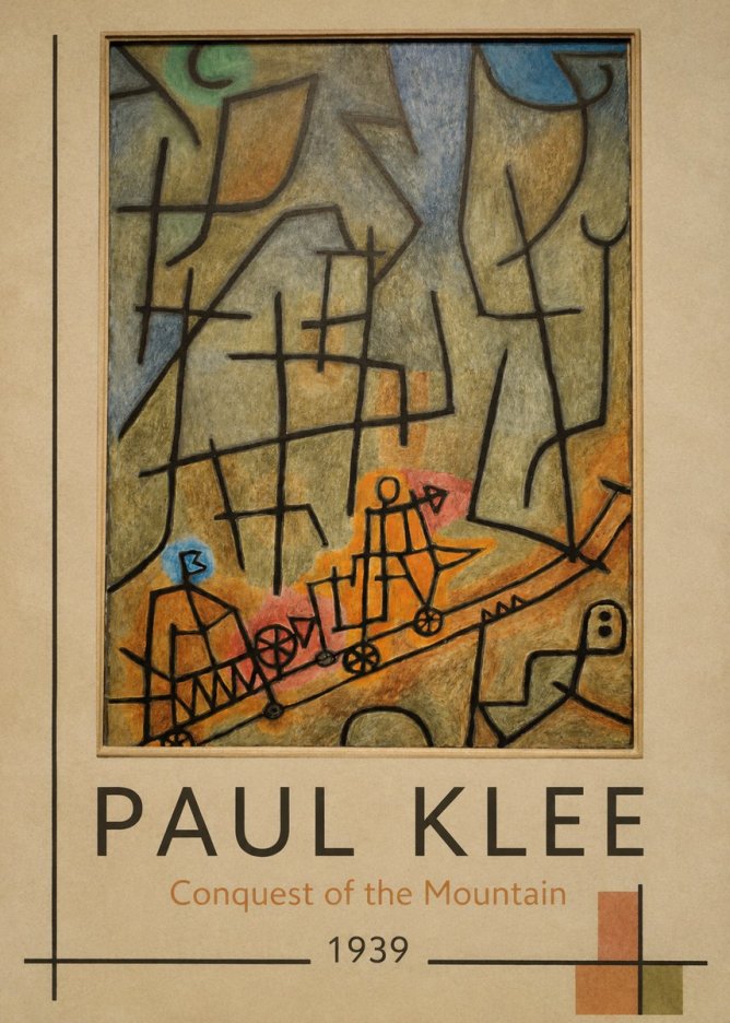 Paul Klee Conquest of the Mountain II No6 - Poster