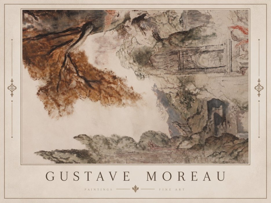 Gustave Moreau Architectural Study No3 - Poster