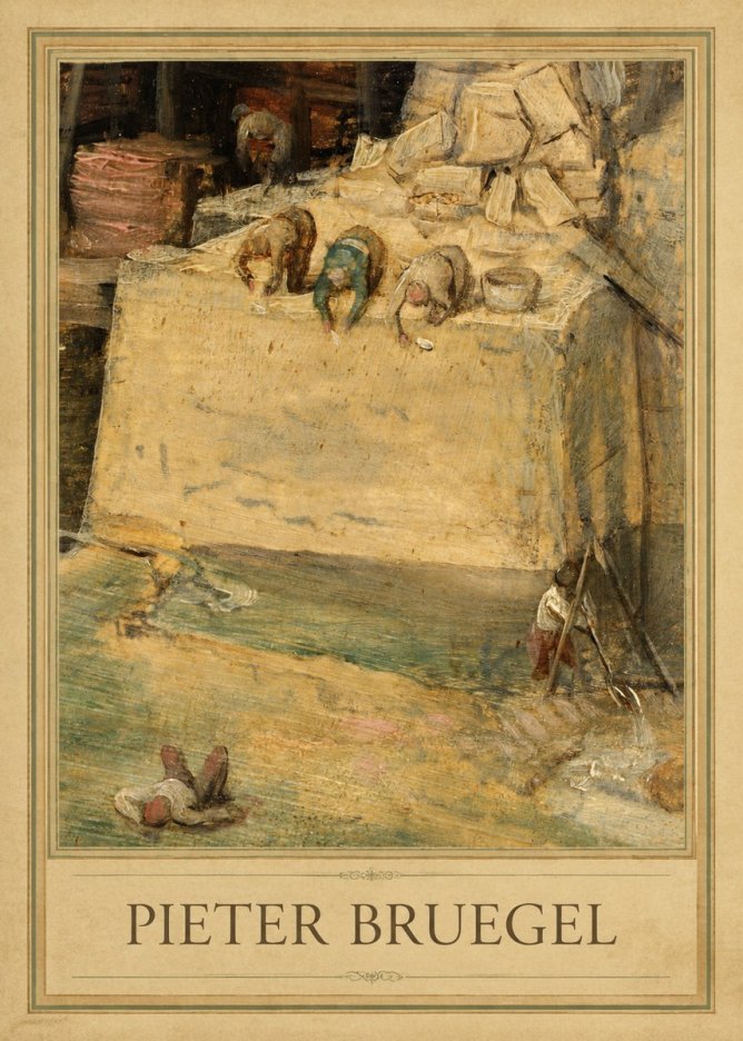 Pieter Bruegel Figures on the Embankment No5 - Poster