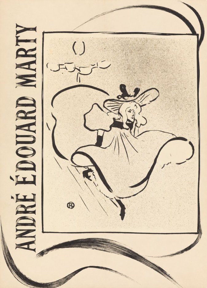 André Édouard Marty Elegant Woman with Hat No3 - Poster