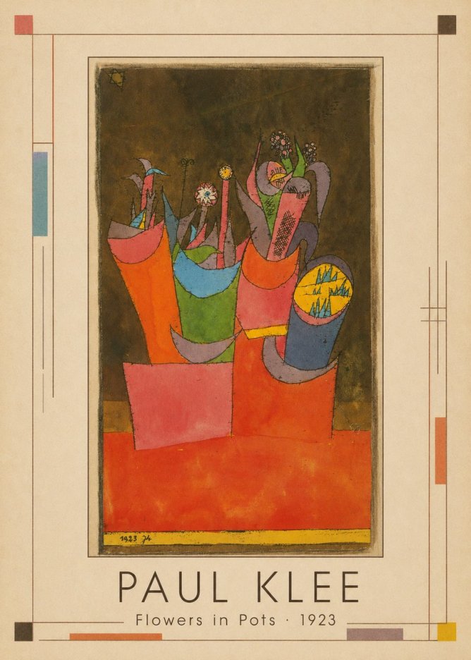 Paul Klee Flowers in Pots No6 - Poster