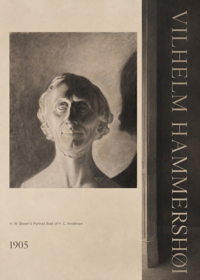 Vilhelm Hammershøi H. W. Bissen's Portrait Bust of H. C. Andersen No2 - Poster