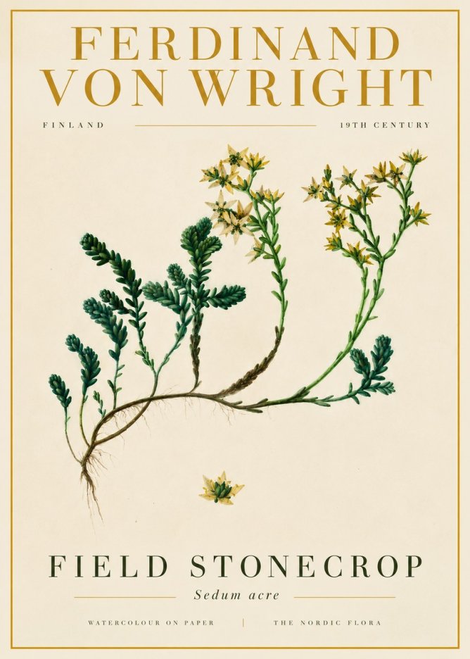 Ferdinand von Wright Botanical Study No6 - Poster