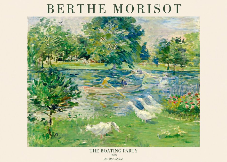 Berthe Morisot The Boating Party No1 - Poster