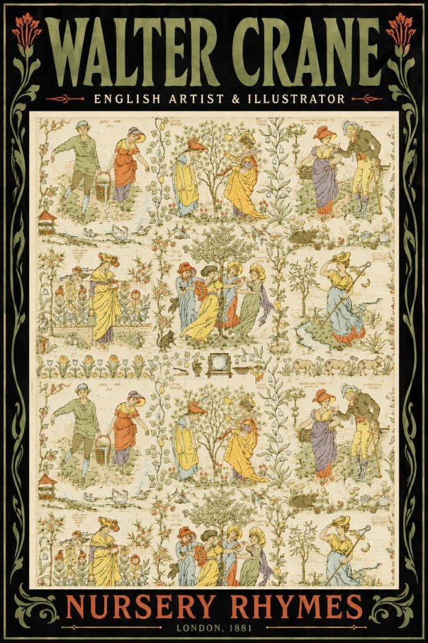 Walter Crane Nursery Rhymes No6 - Poster