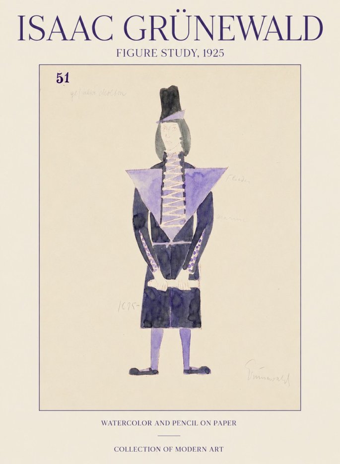 Isaac Grünewald Figure Study, 1925 No1 - Poster