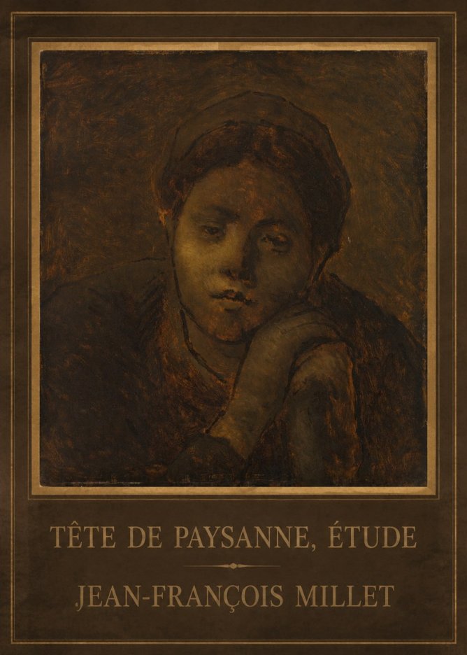 Jean-François Millet Tête De Paysanne, Étude No1 - Poster