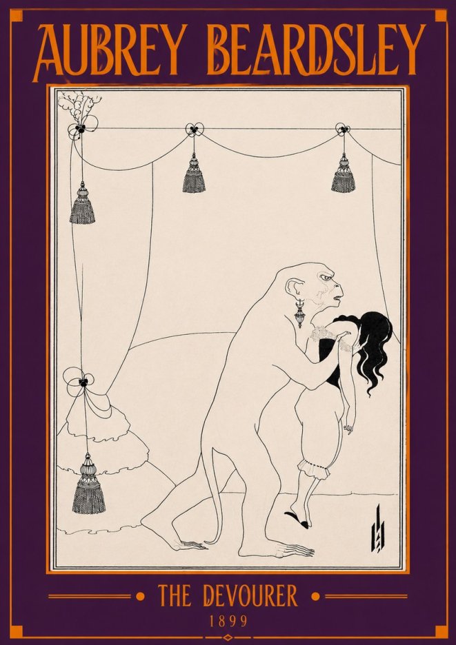 Aubrey Beardsley The Climax No4 - Poster