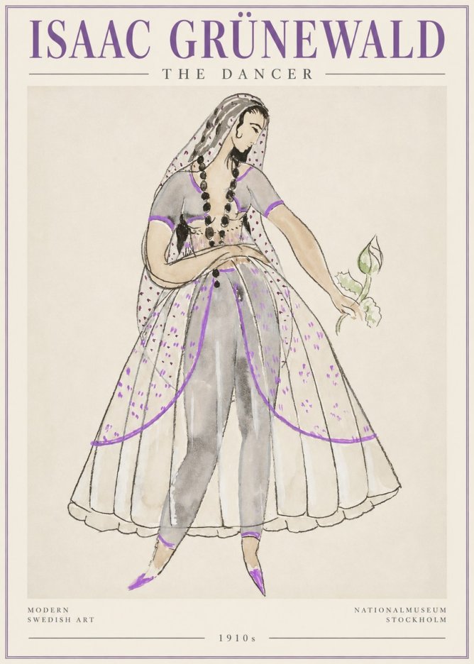 Isaac Grünewald Costume Study IV No3 - Poster