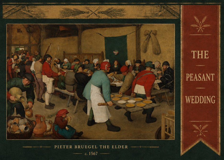 Pieter Bruegel The Peasant Wedding V No4 - Poster