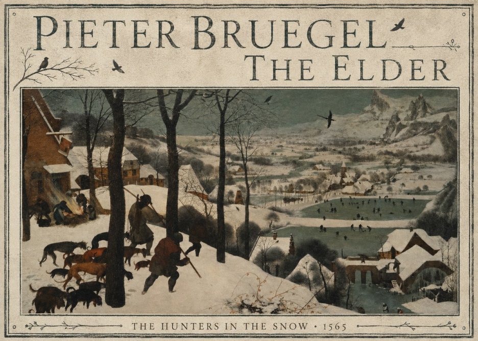 Pieter Bruegel The Hunters in the Snow II No3 - Poster