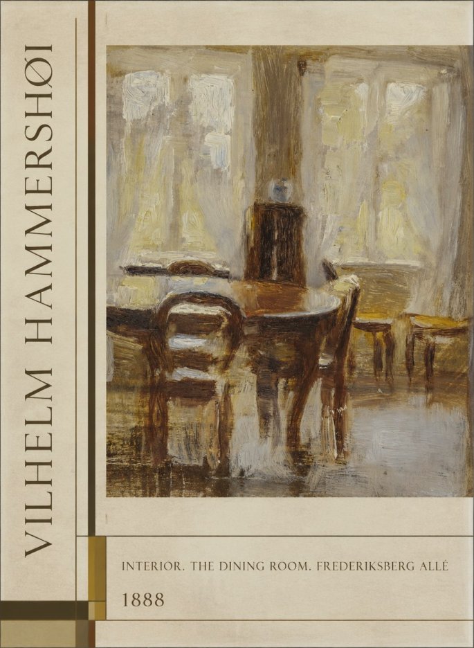 Vilhelm Hammershøi Interior. the Dining Room. Frederiksberg Allé No2 - Poster