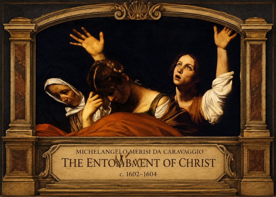 Michelangelo Merisi da Caravaggio The Entombment of Christ I No3 - Poster