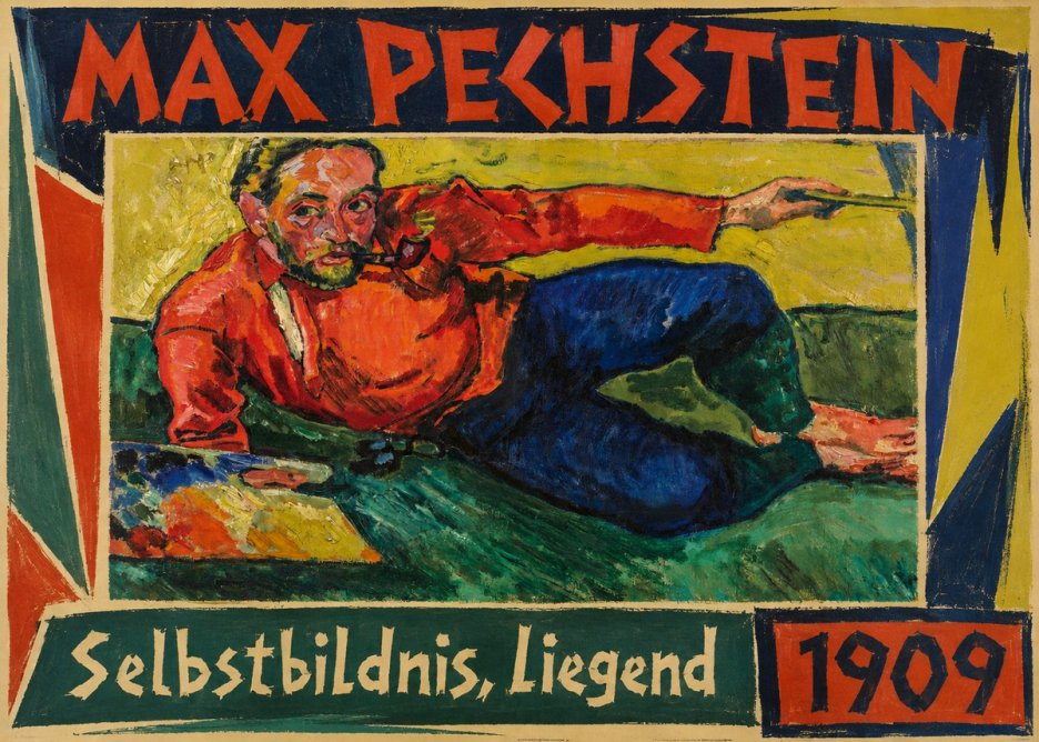 Max Pechstein Selbstbildnis, Liegend No1 - Poster