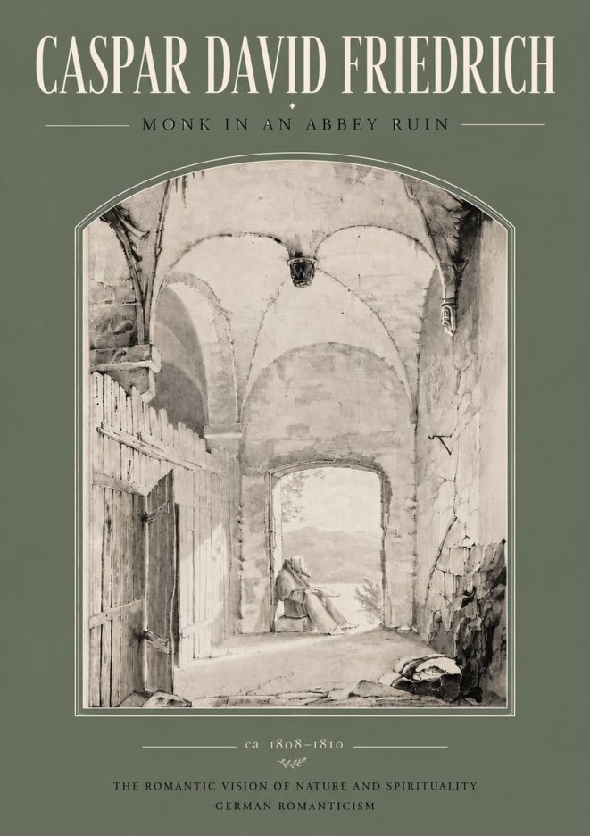Caspar David Friedrich Monk in an Abbey Ruin No6 - Poster
