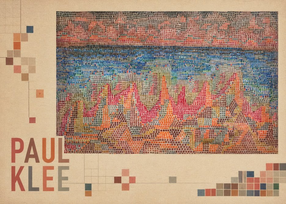 Paul Klee Abstract Gridded Composition No2 - Poster